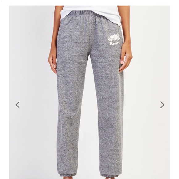 Roots womens boyfriend Sweat pant in RED - Picture 2 of 7